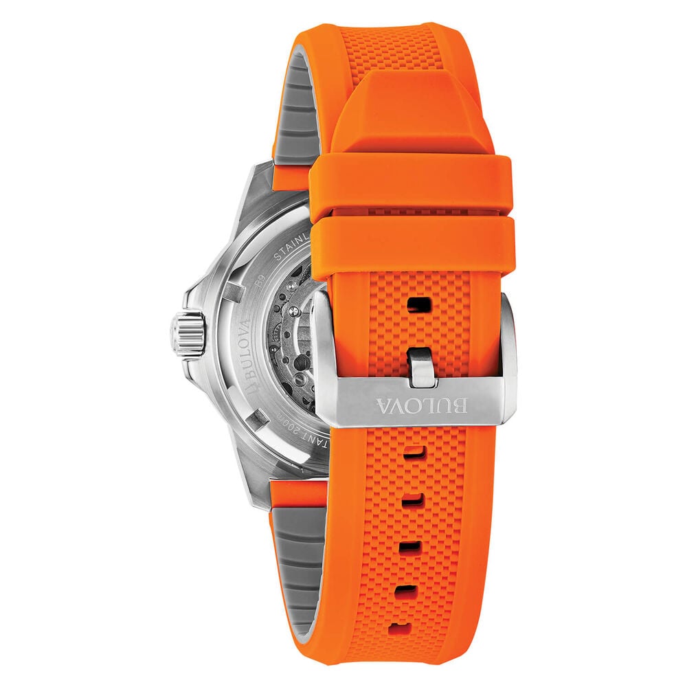 Bulova Marine Star Series "A" Automatic Gents Orange Silicone Watch