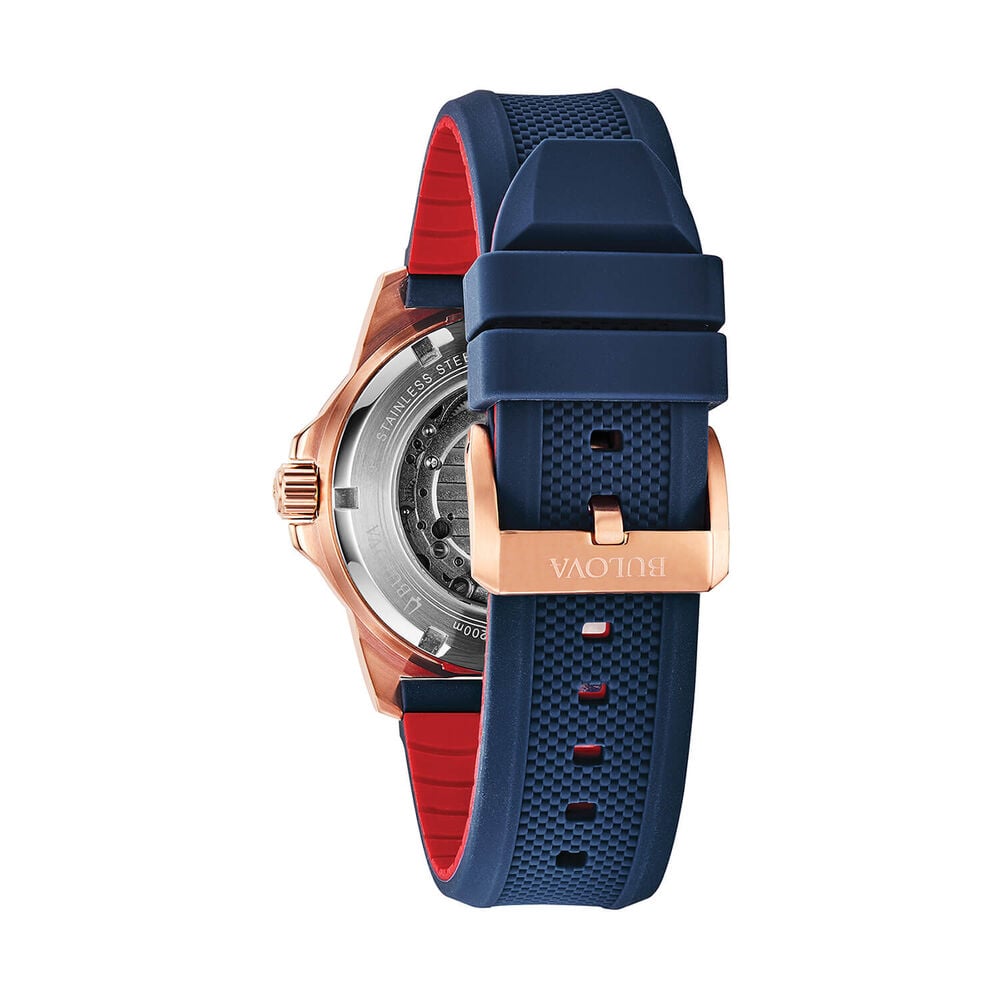 Bulova Marine Star Series "A" Automatic Gents Blue Silicone Watch