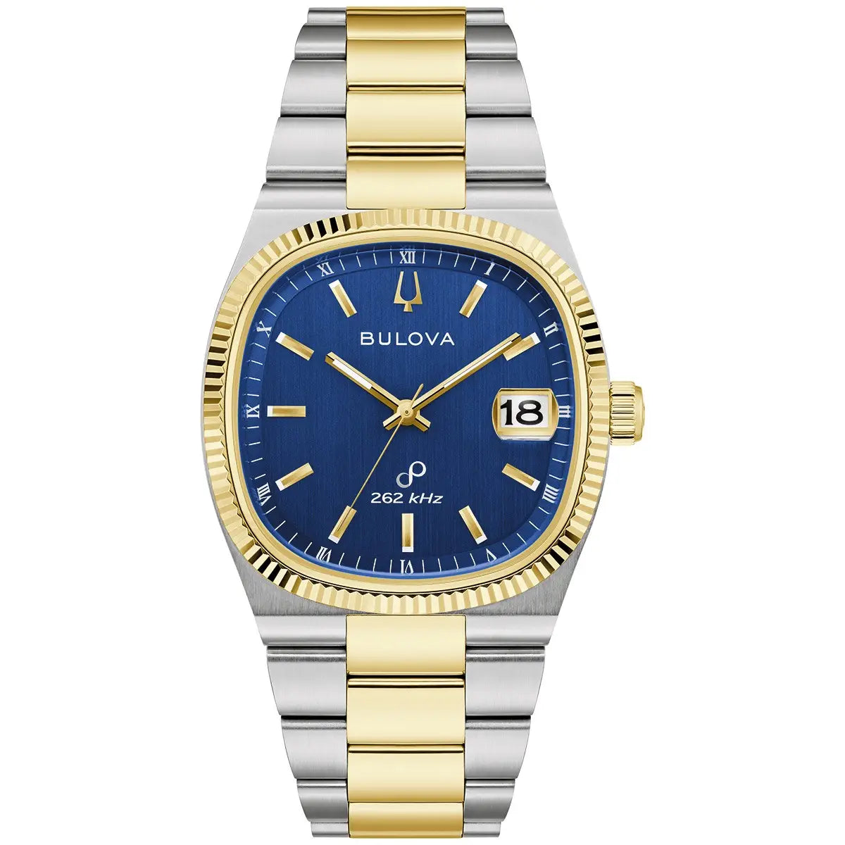 Bulova Super Seville Blue Dial Quartz Gents Two-Tone Watch