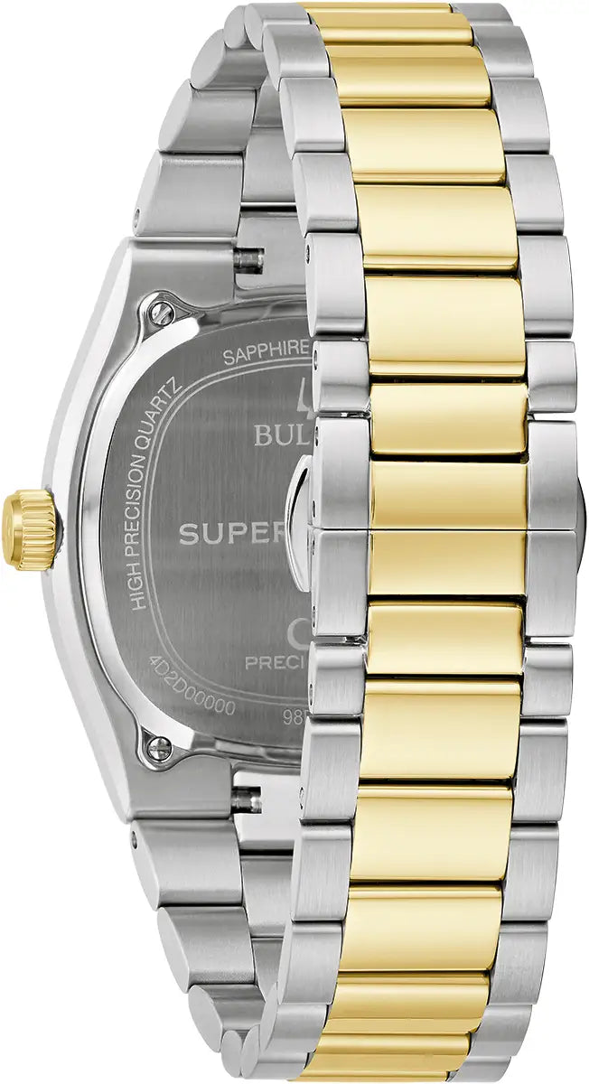 Bulova Super Seville Blue Dial Quartz Gents Two-Tone Watch