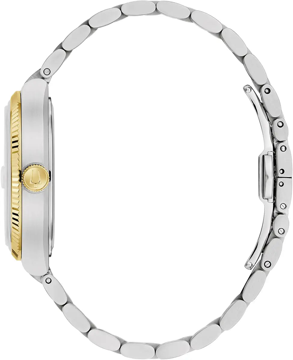Bulova Super Seville Blue Dial Quartz Gents Two-Tone Watch