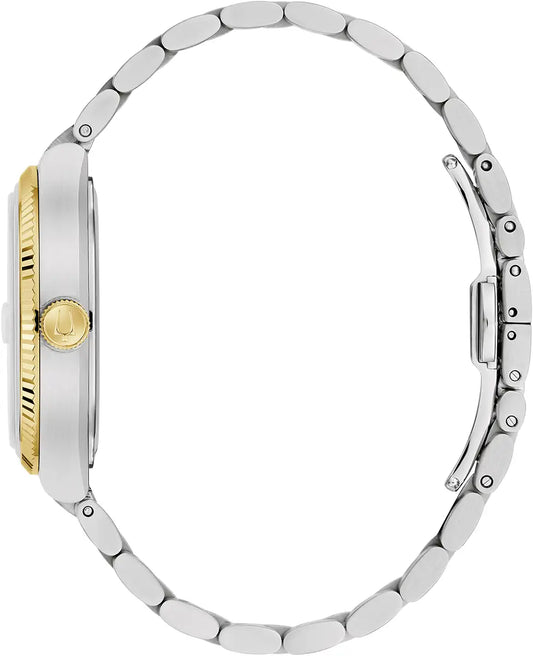 Bulova Super Seville Blue Dial Quartz Gents Two-Tone Watch