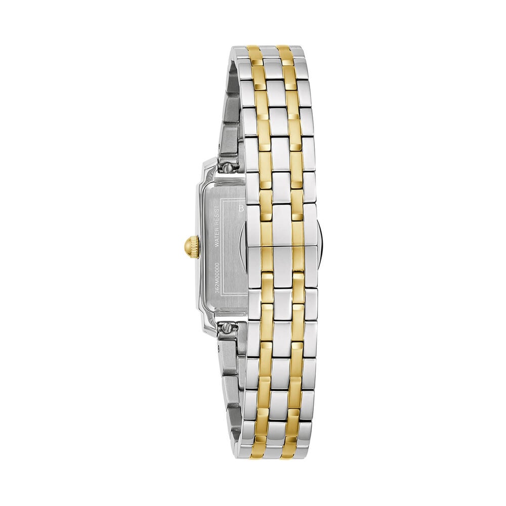 Bulova Sutton Pearl Diamond Dot Dial Quartz Ladies Two-Tonel Watch