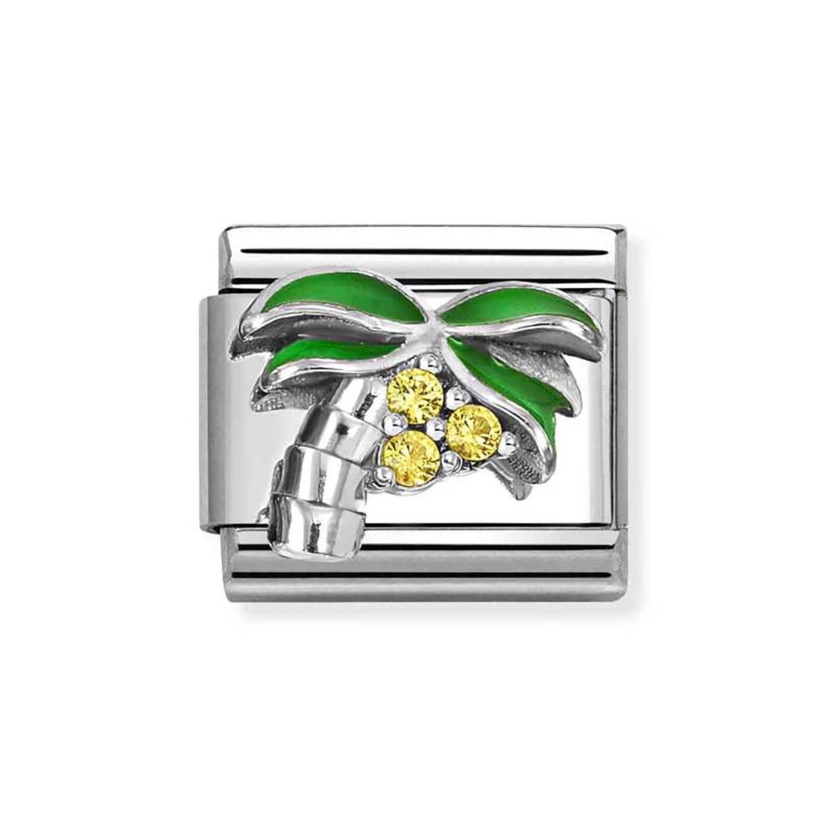 Nomination Yellow CZ Palm Tree Charm