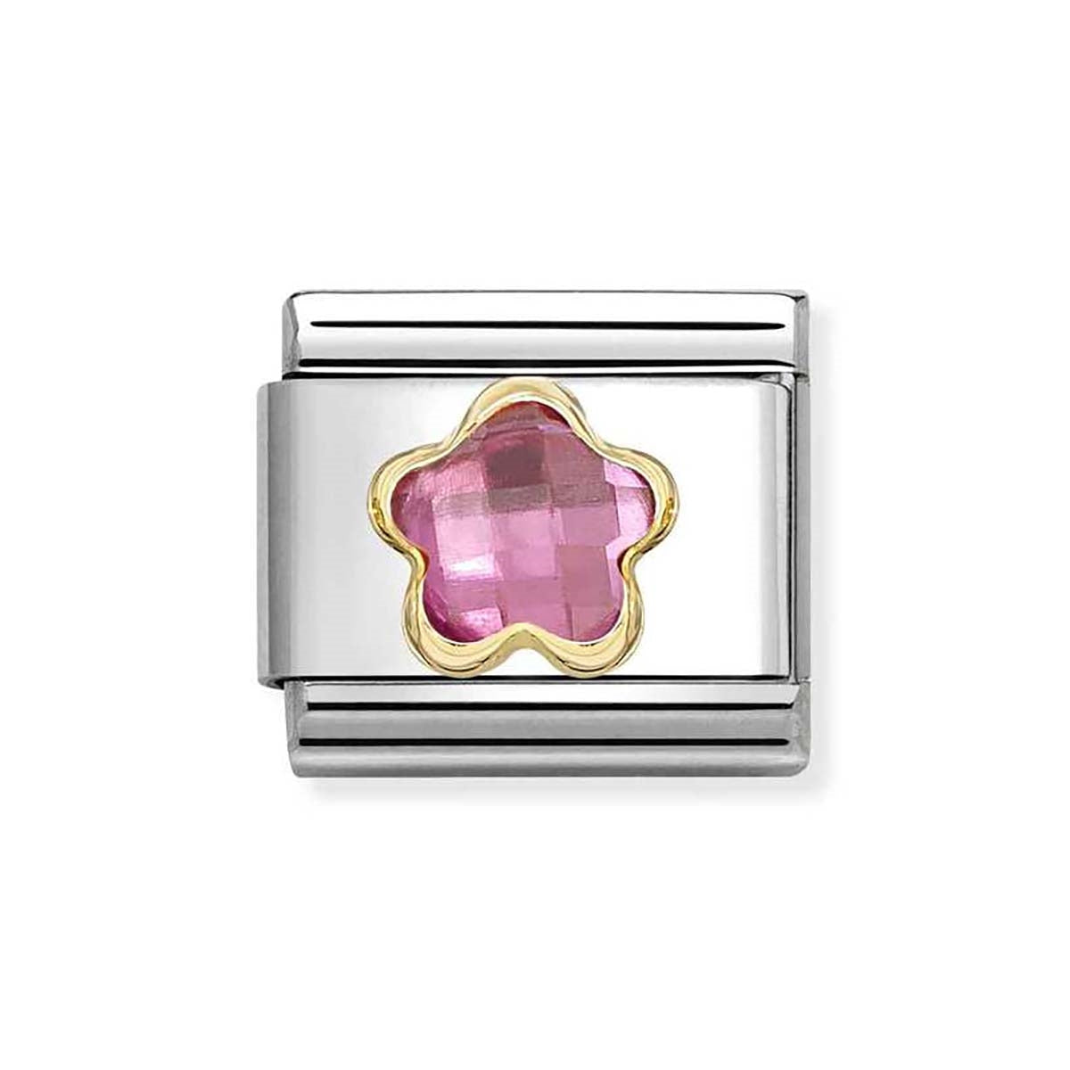 Nomination Dark Pink CZ Flower Charm