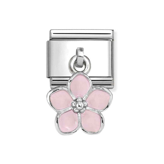 Nomination Light Pink Flower Drop Charm