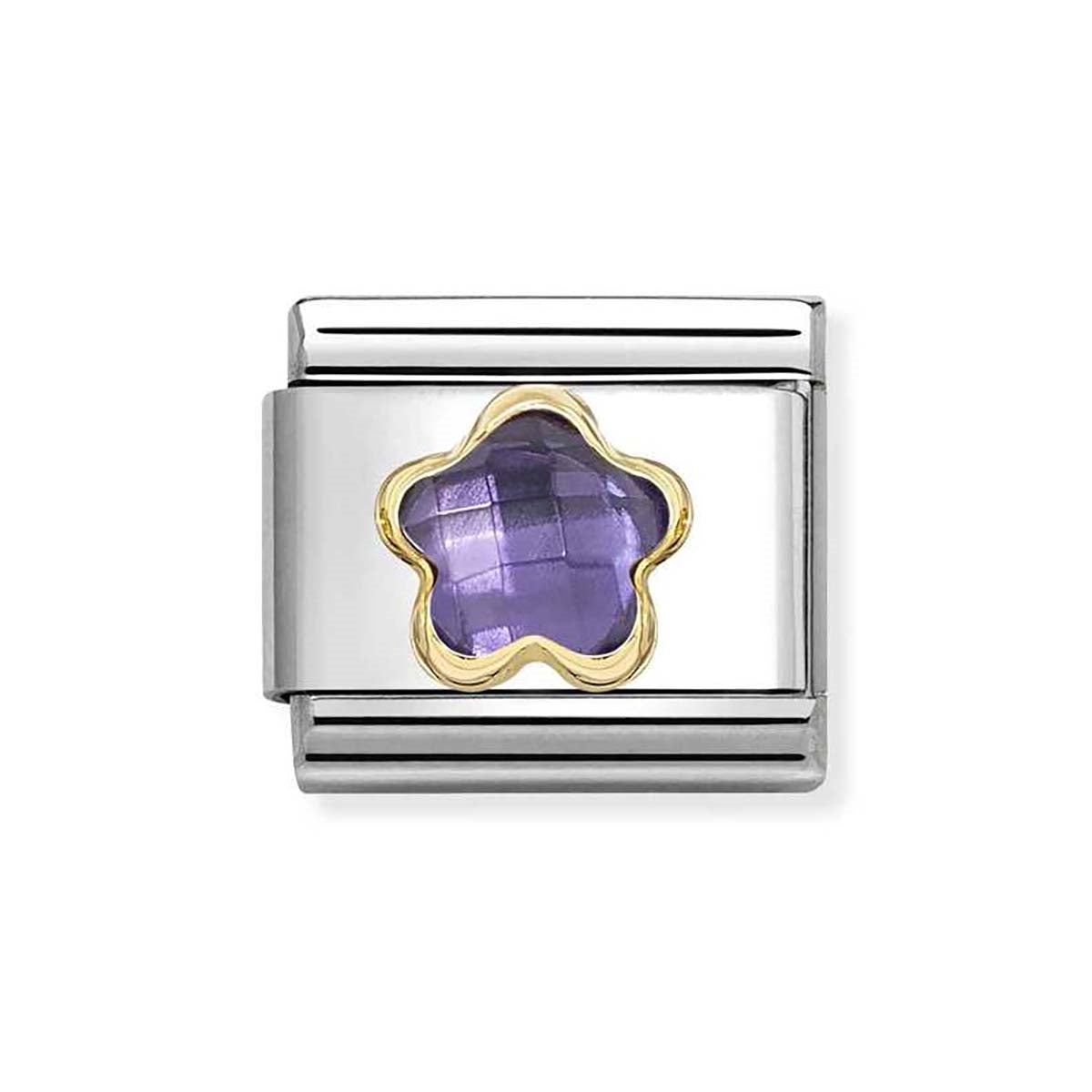 Nomination Purple CZ Flower Charm