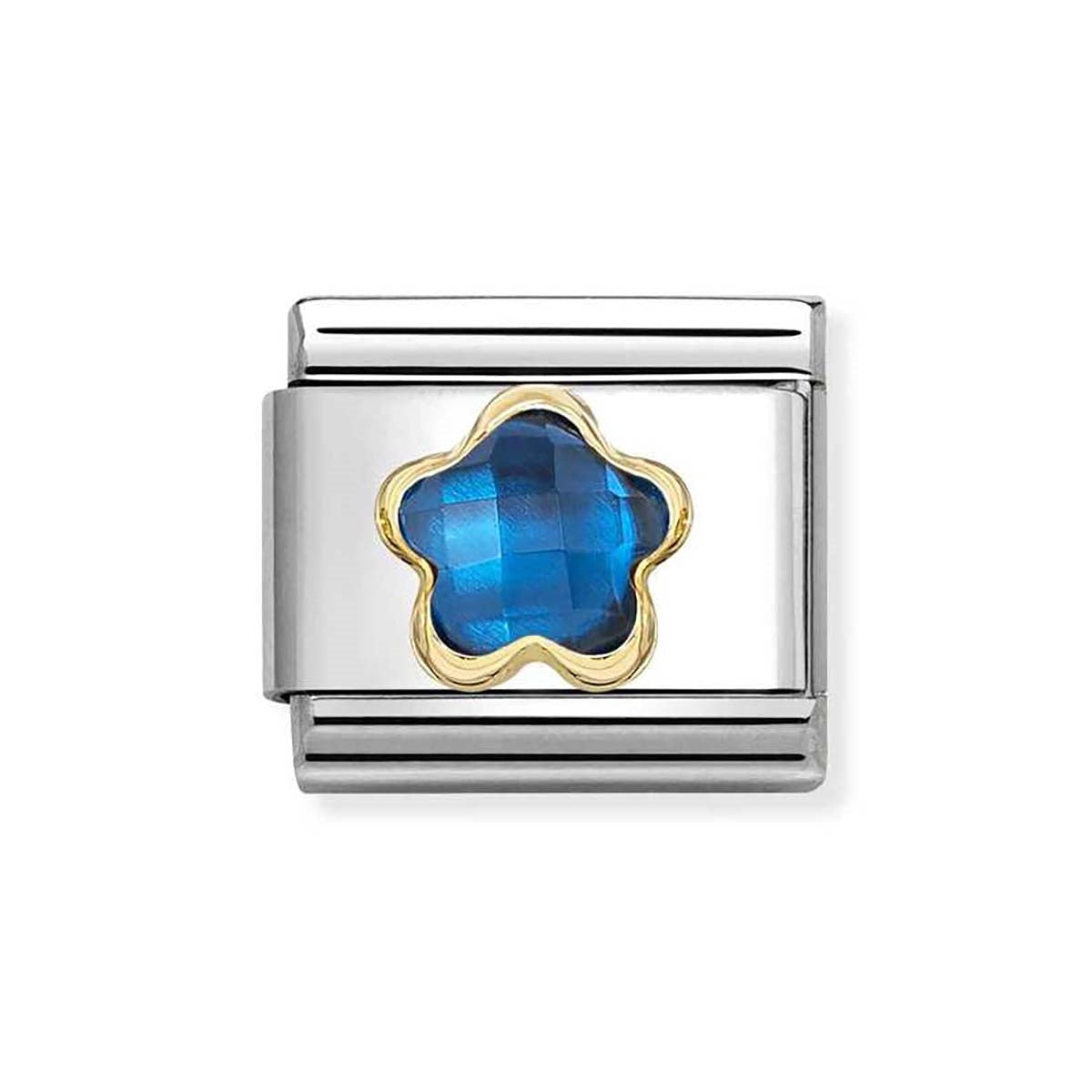 Nomination Blue CZ Flower Charm