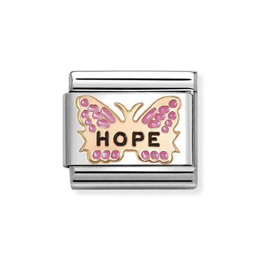 Nomination Fuchsia Butterfly 'Hope' Charm
