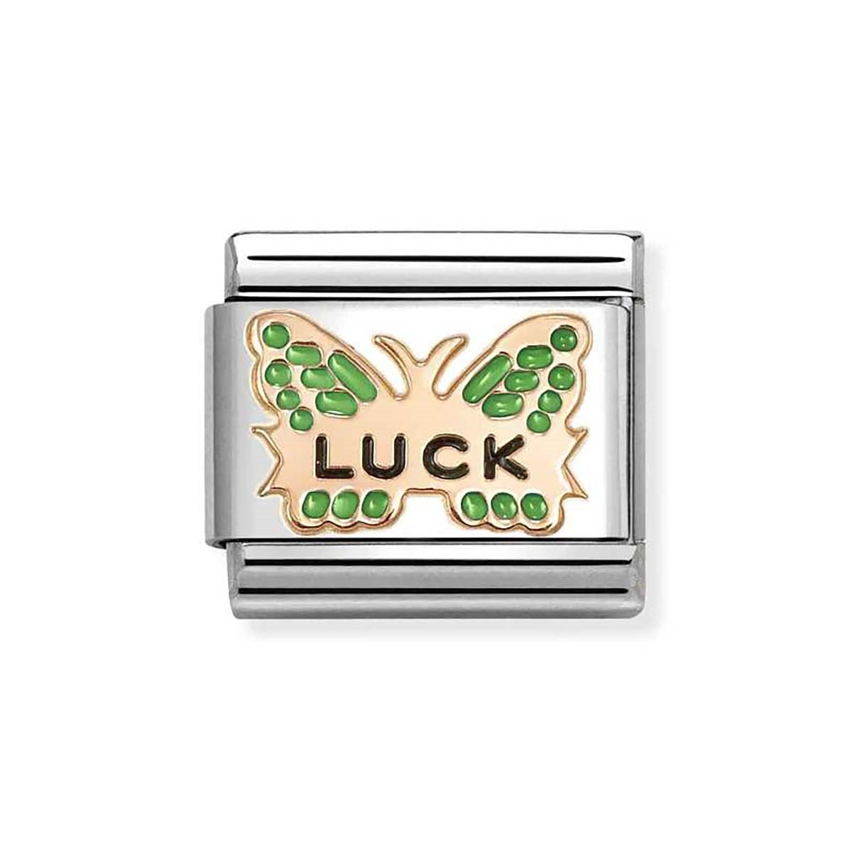Nomination Green Butterfly 'Luck' Charm