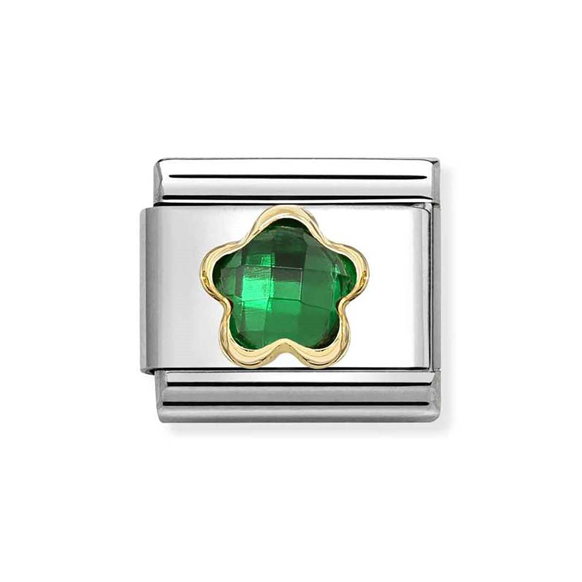 Nomination Green CZ Flower Charm