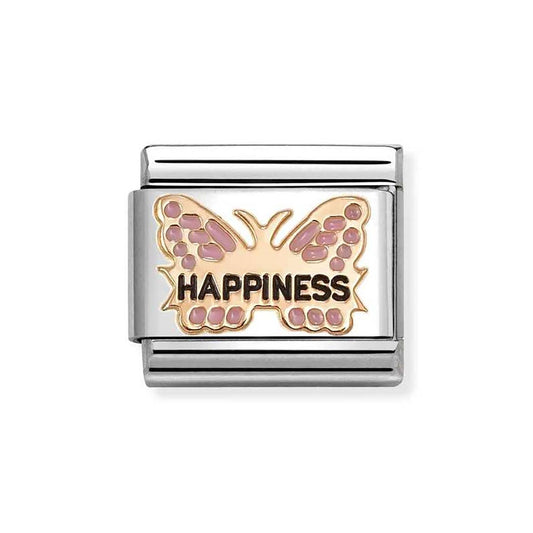 Nomination Pink Butterfly 'Happiness' Charm