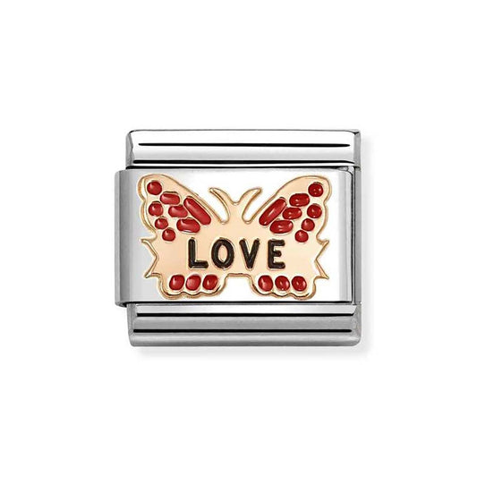 Nomination Red Butterfly 'Love' Charm