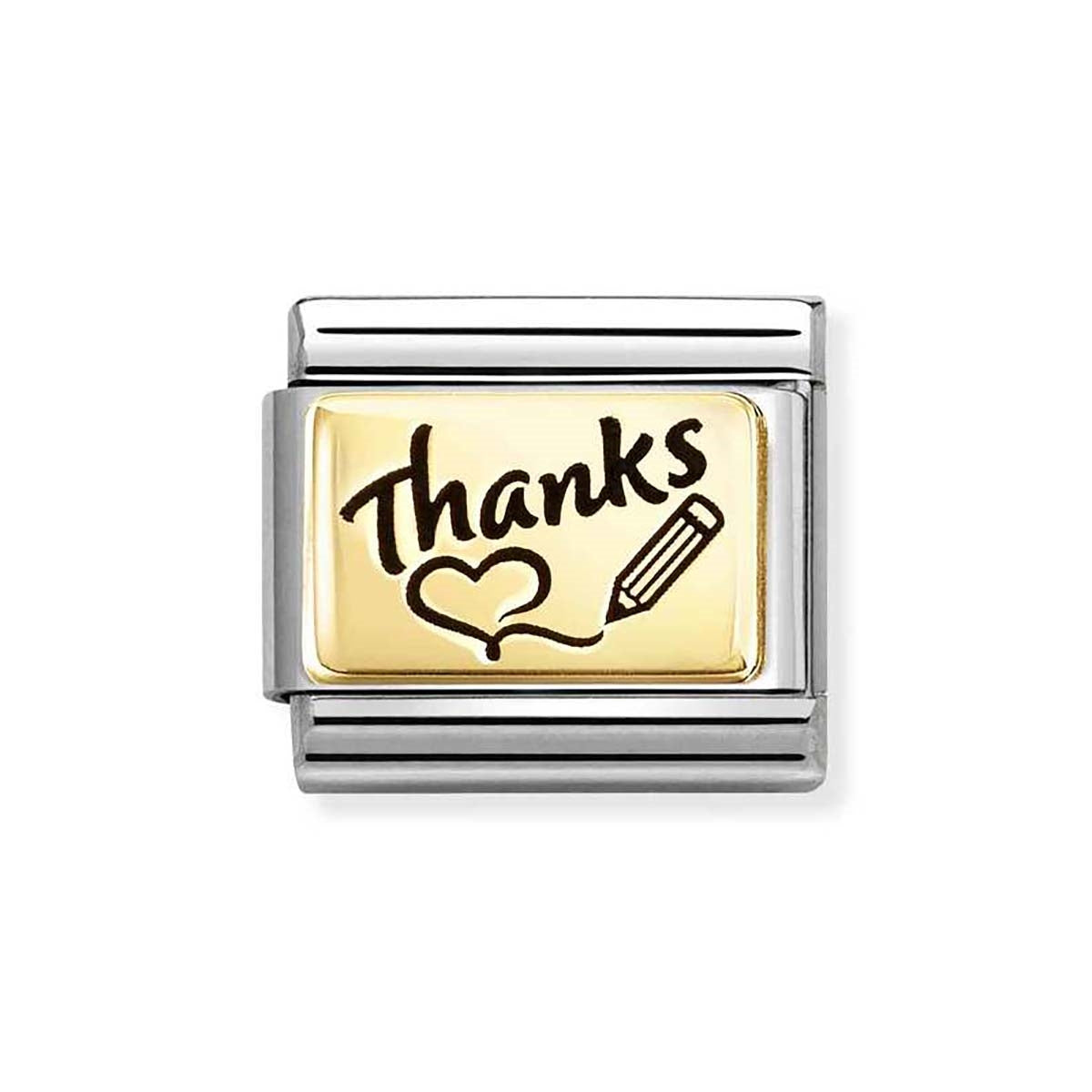 Nomination THANKS Charm with Heart & Pen