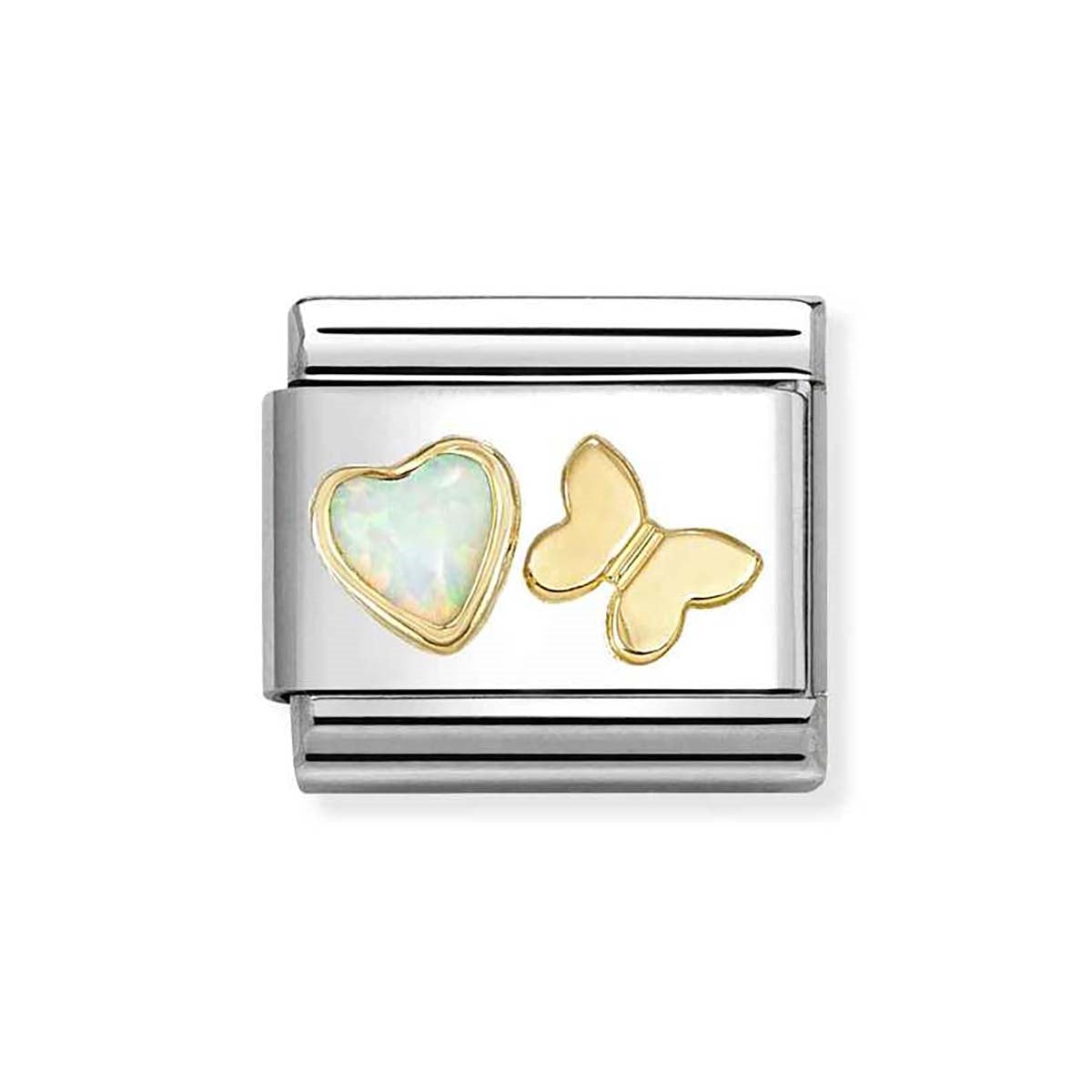 Nomination White Opal Butterfly Charm