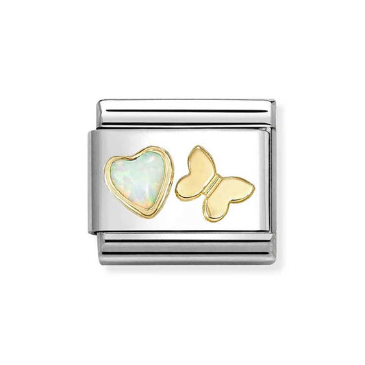 Nomination White Opal Butterfly Charm