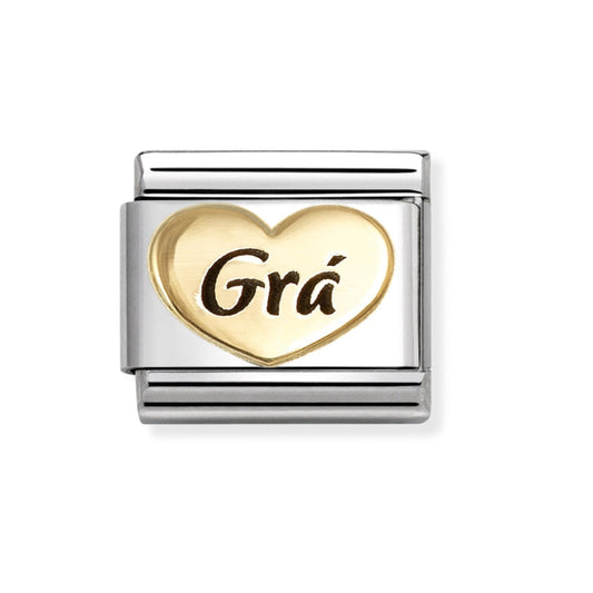 Nomination Gold Grá Charm