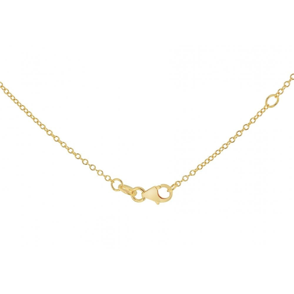 9CT 2-COLOUR GOLD 14.9MM X 12.7MM AND 12MM X 10MM LINKED RINGS ADJUSTABLE NECKLACE 43CM/17"-46CM/18"