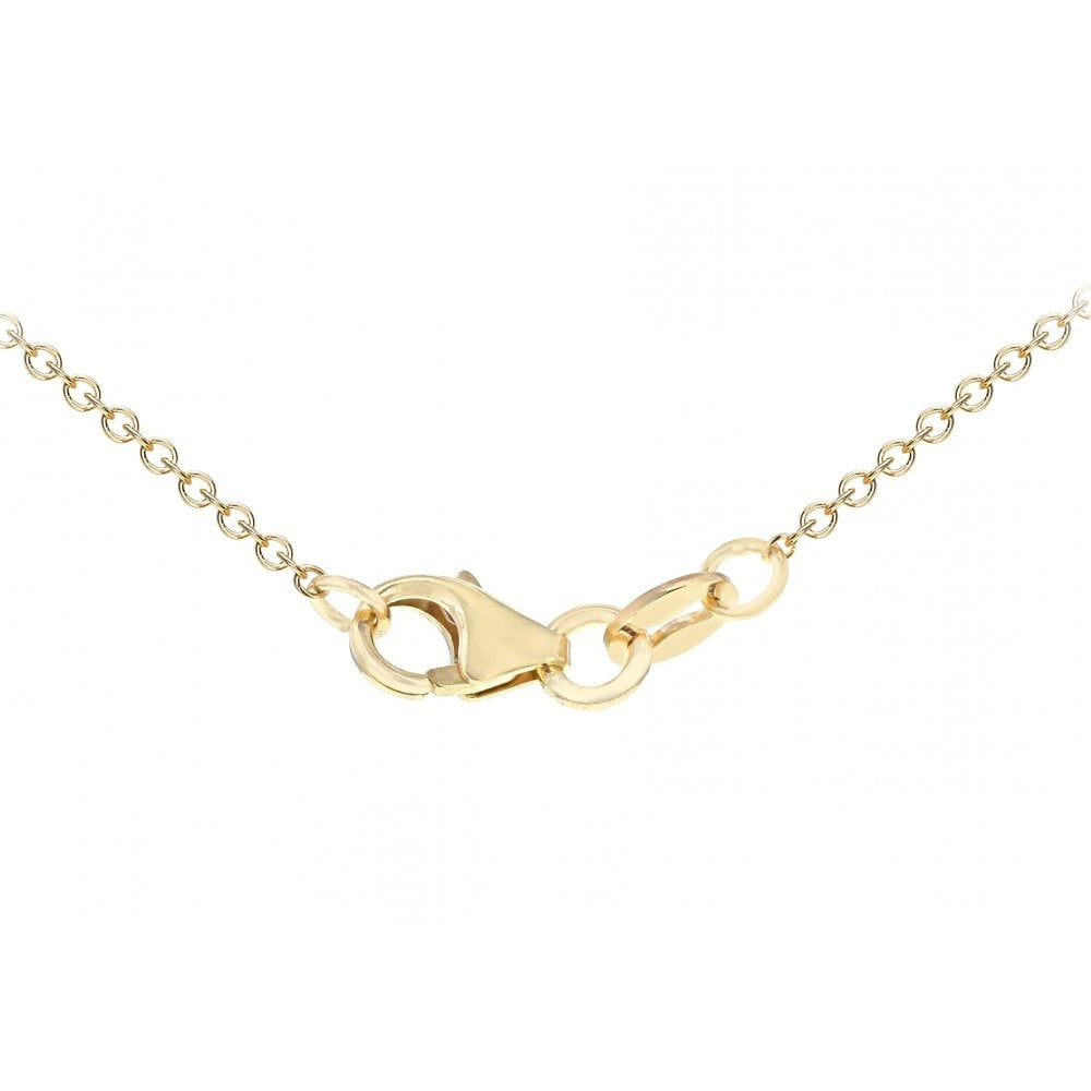 9CT 2-COLOUR GOLD 3.6MM CZ AND 8.7MM X 8.6MM CZ HEART NECKLACE 46CM/18"