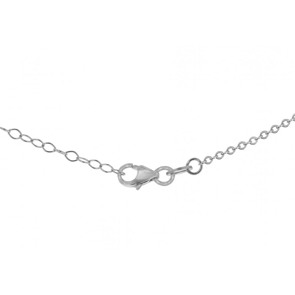 9CT 2-COLOUR GOLD CZ 10.5MM RINGS ADJUSTABLE NECKLACE 41CM/16"-46CM/18"