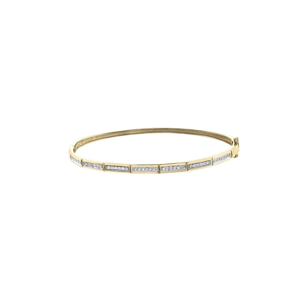 9CT DIAMOND BANGLE