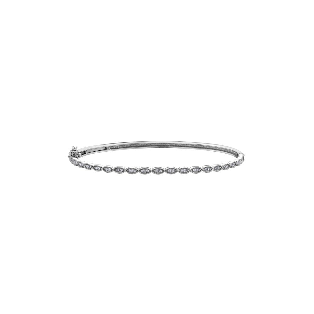 9CT DIAMOND BANGLE