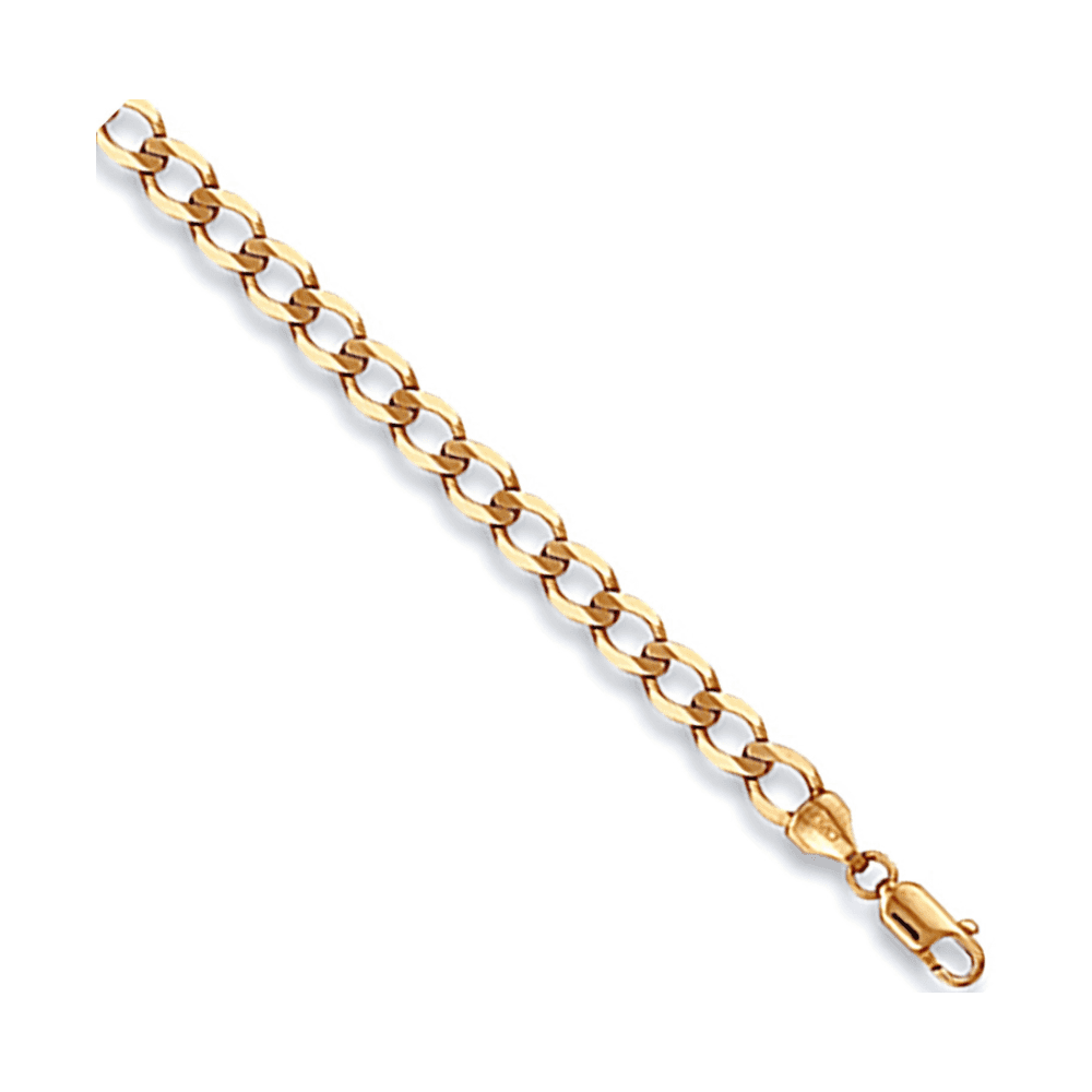 9CT GOLD 20" OPEN CURB LINKED GENTS CHAIN