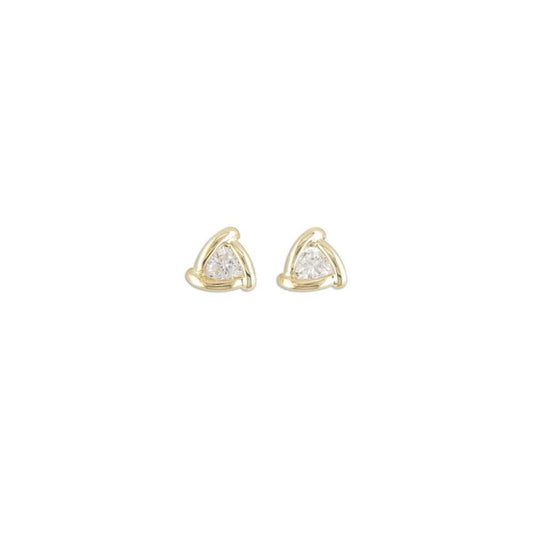 9CT GOLD CUBIC ZIRCONIA STUD EARRINGS