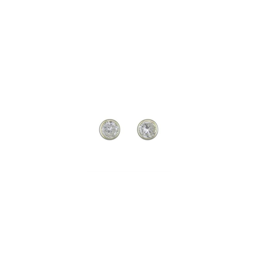 9CT GOLD CUBIC ZIRCONIA STUD EARRINGS