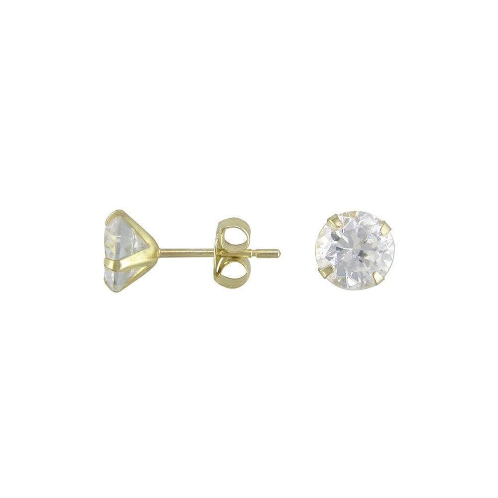 9CT GOLD CUBIC ZIRCONIA STUD EARRINGS