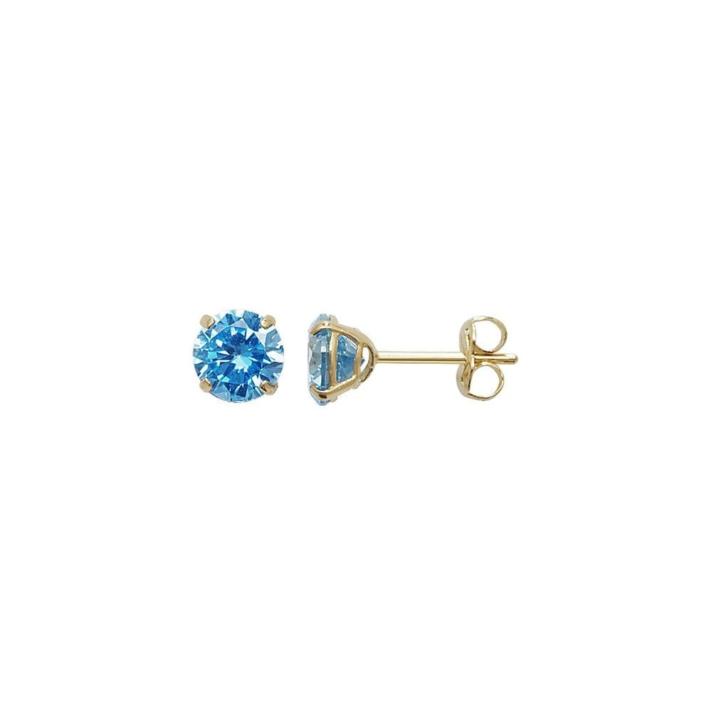 9CT GOLD DECEMBER BIRTHSTONE STUD EARRINGS