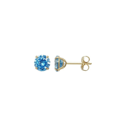 9CT GOLD DECEMBER BIRTHSTONE STUD EARRINGS