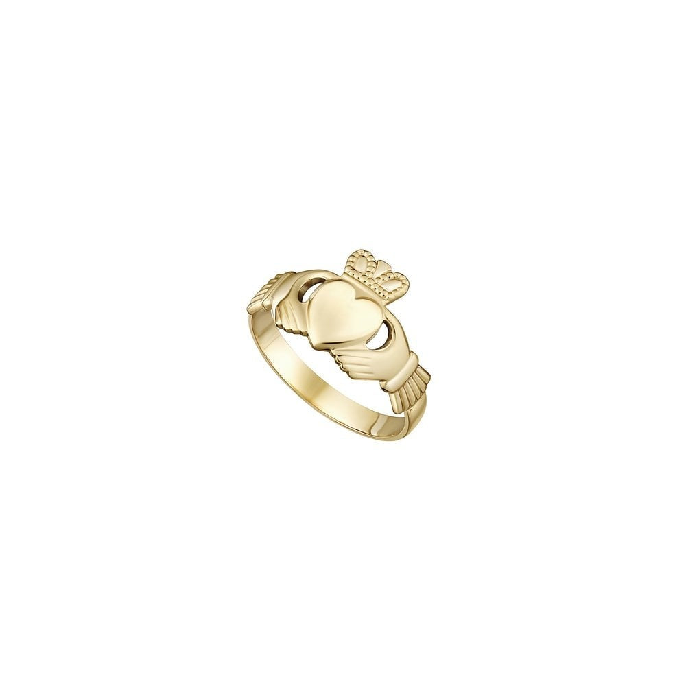 9CT GOLD GENTS CLADDAGH RING 