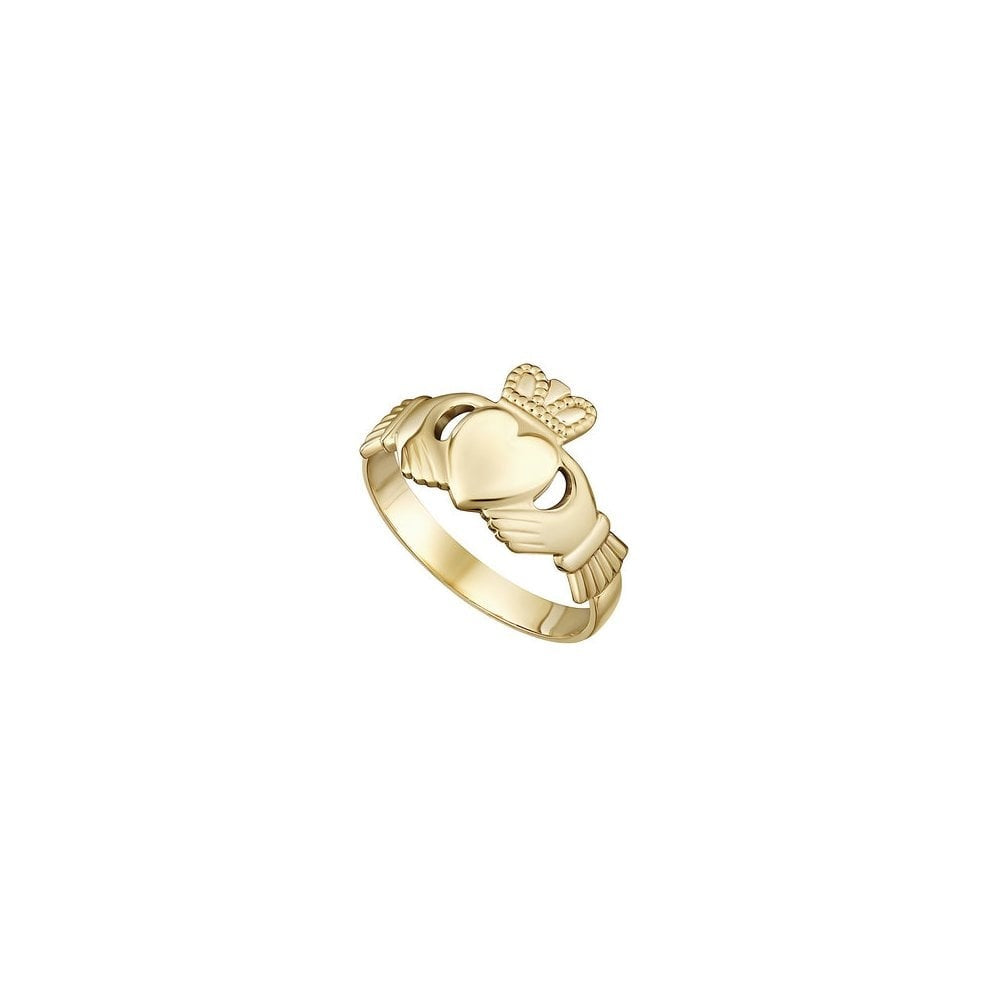 9CT GOLD GENTS SOLID CLADDAGH RING