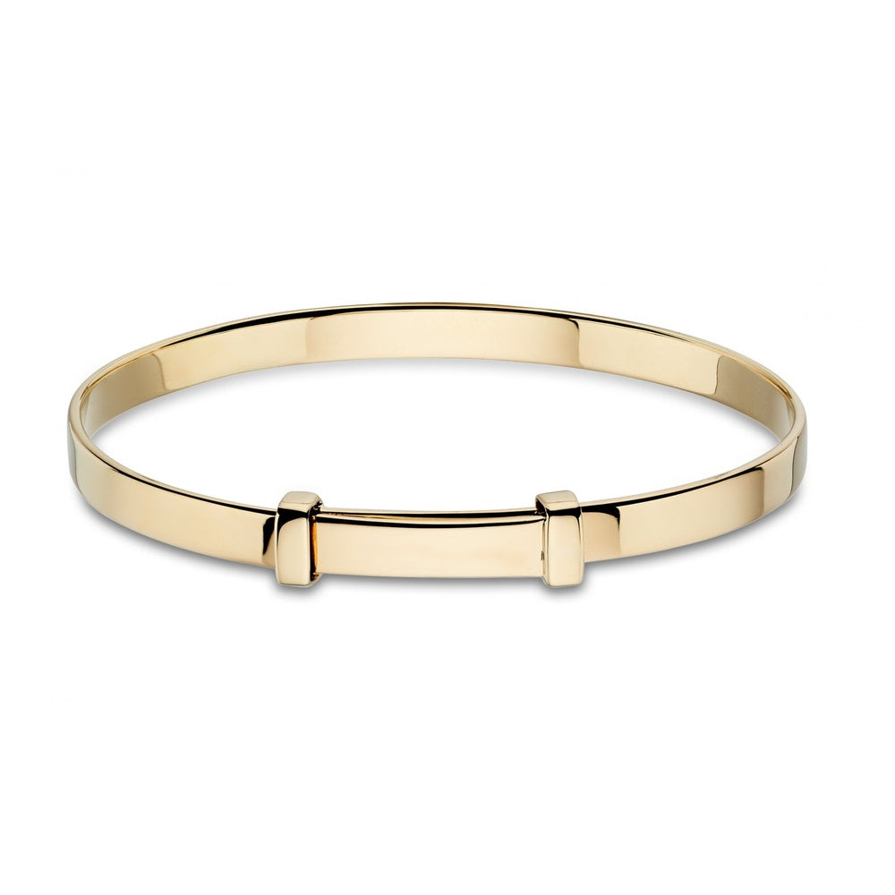 9CT GOLD ON SILVER FLORES BABY BANGLE
