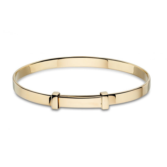 9CT GOLD ON SILVER FLORES BABY BANGLE