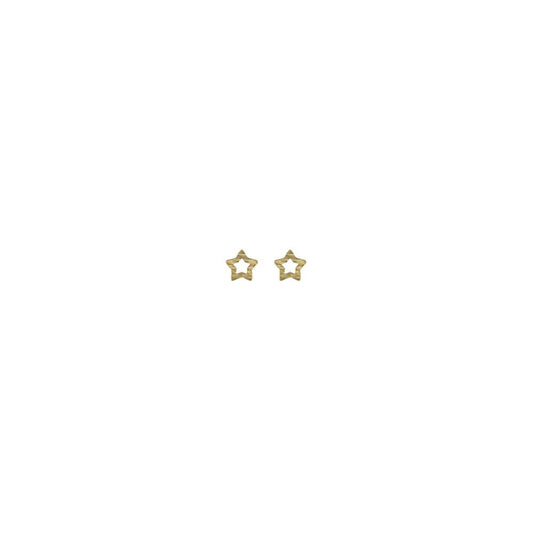 9CT GOLD OPEN CUT OUT STAR STUD EARRINGS