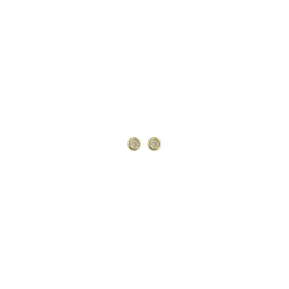 9CT GOLD RUBOVER CUBIC ZIRCONIA STUD EARRINGS
