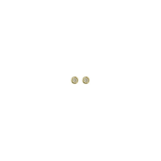 9CT GOLD RUBOVER CUBIC ZIRCONIA STUD EARRINGS