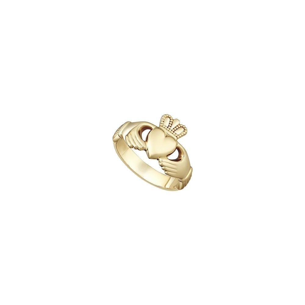 9CT HEAVY GENTS CLADDAGH RING