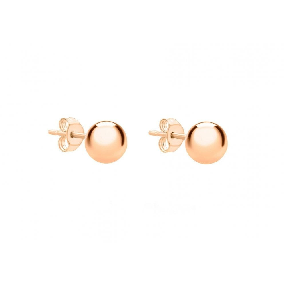 9CT ROSE GOLD 10MM BALL STUD EARRINGS
