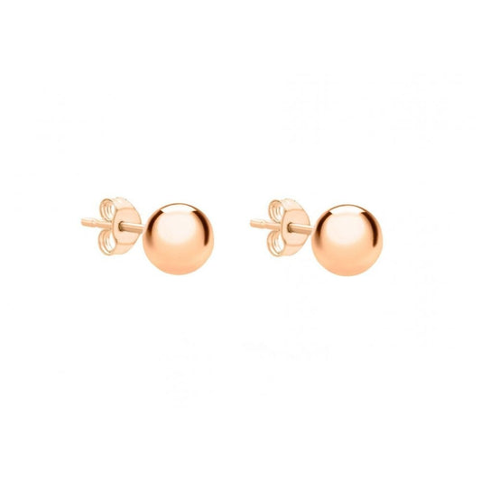 9CT ROSE GOLD 10MM BALL STUD EARRINGS