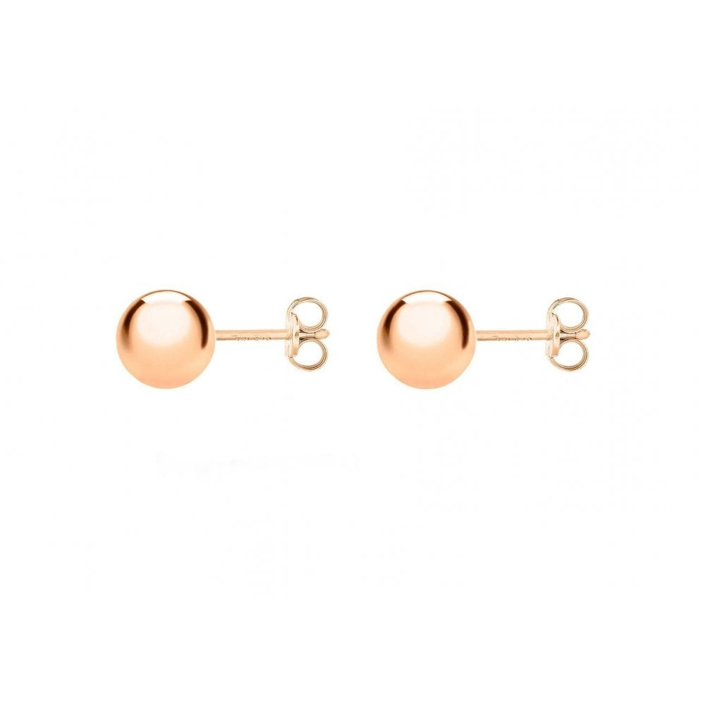 9CT ROSE GOLD 10MM BALL STUD EARRINGS