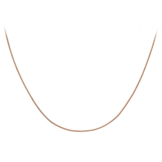 9CT ROSE GOLD 25 DIAMOND CUT CURB CHAIN 46CM/18"