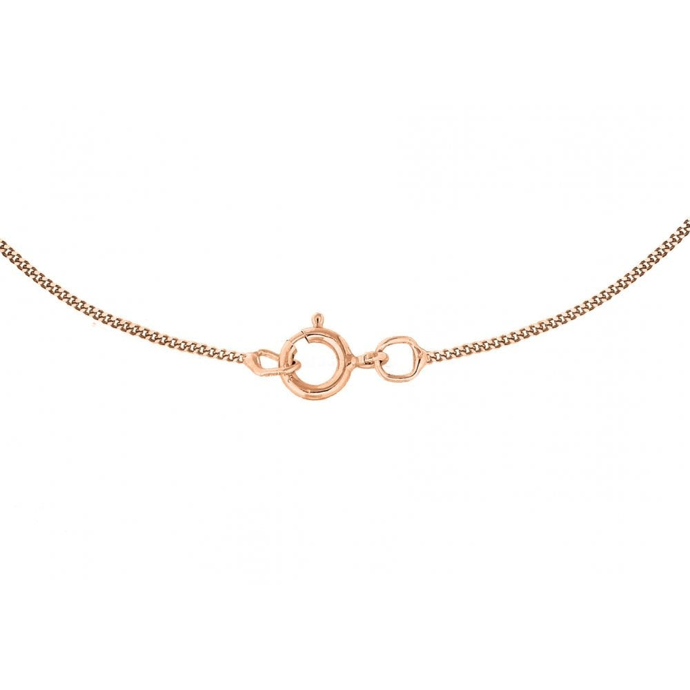 9CT ROSE GOLD 25 DIAMOND CUT CURB CHAIN 46CM/18"
