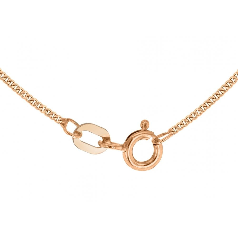 9CT ROSE GOLD 30 DIAMOND CUT CURB CHAIN