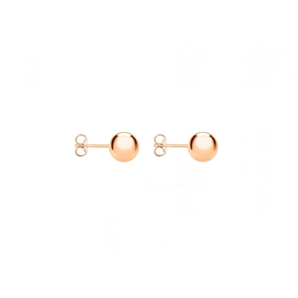 9CT ROSE GOLD 6MM POLISHED BALL STUD EARRINGS