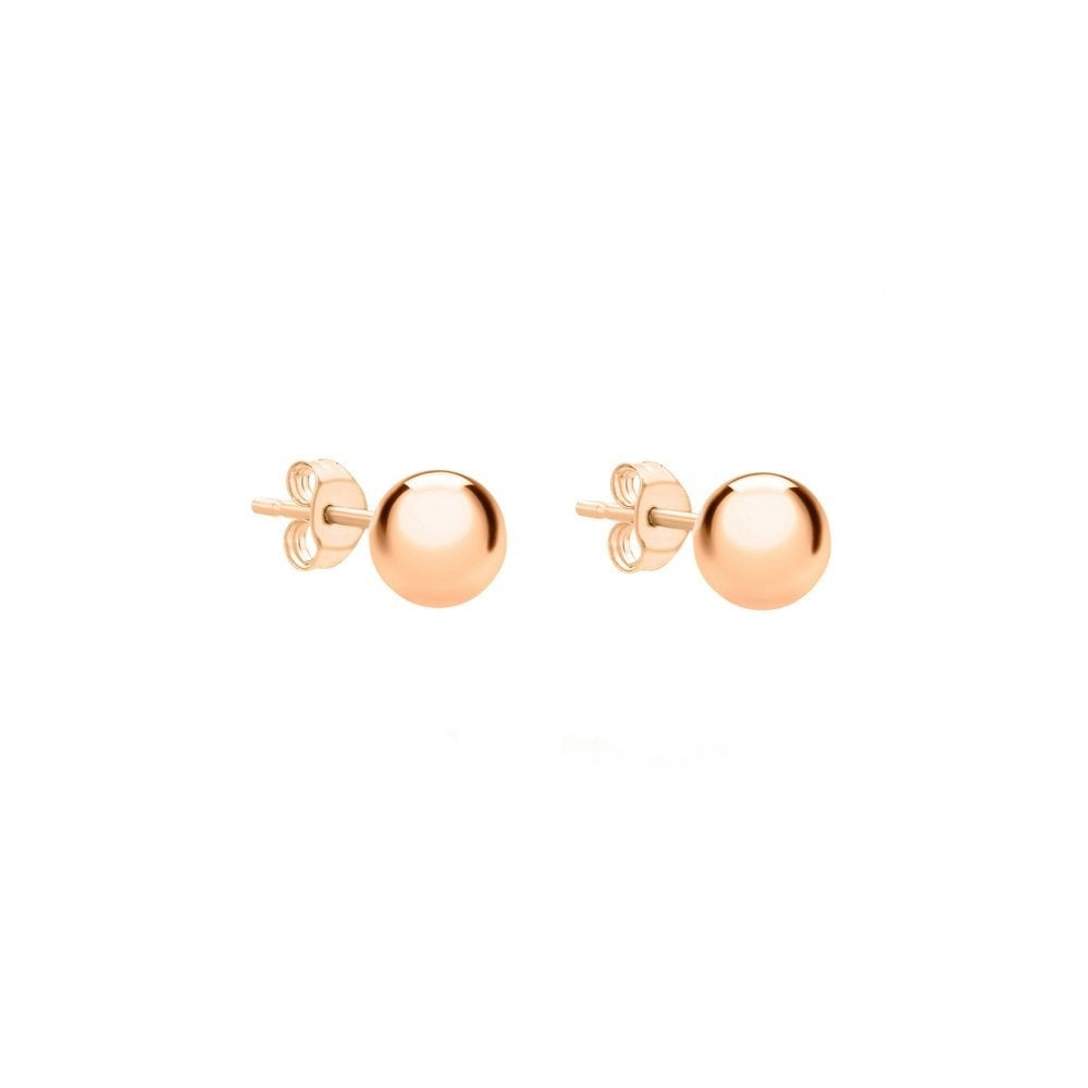 9CT ROSE GOLD 6MM POLISHED BALL STUD EARRINGS
