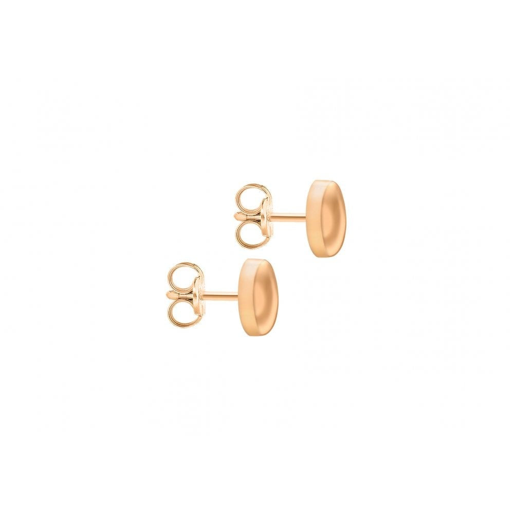 9CT ROSE GOLD 7MM BUTTON STUD EARRINGS