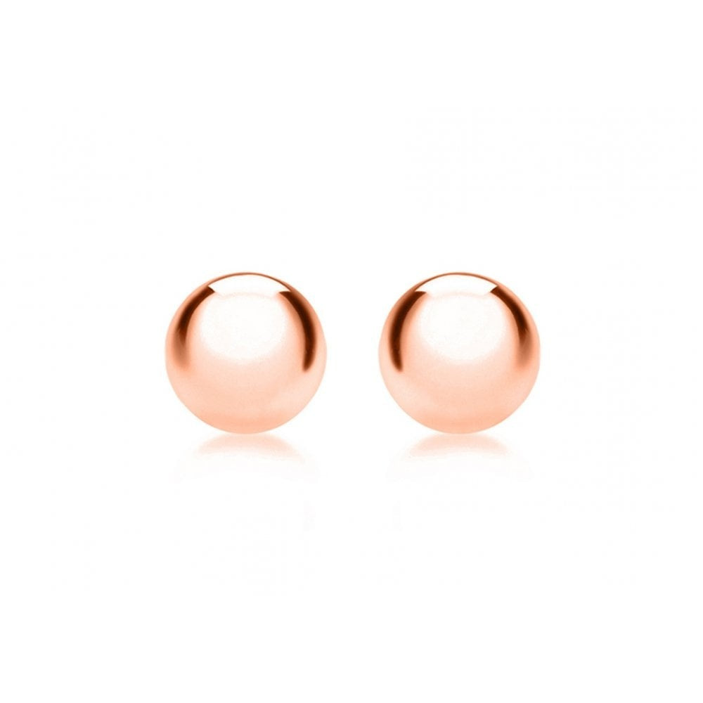 9CT ROSE GOLD 8MM BALL STUD EARRINGS